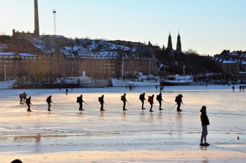 Skating in the heart of Stockholm