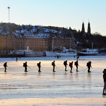 Skating in the heart of Stockholm